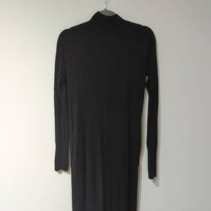 COS black wool maxi dress